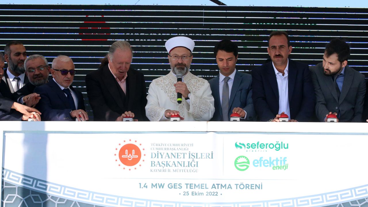 Kayseri'deki cami ve Kur'an kurslarının elektrik ihtiyacı GES'ten karşılanacak