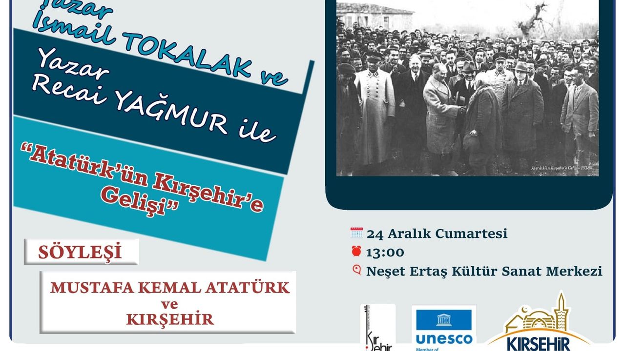 “Atatürk’ün Kırşehir’e Gelişi” konulu söyleşi Cumartesi günü