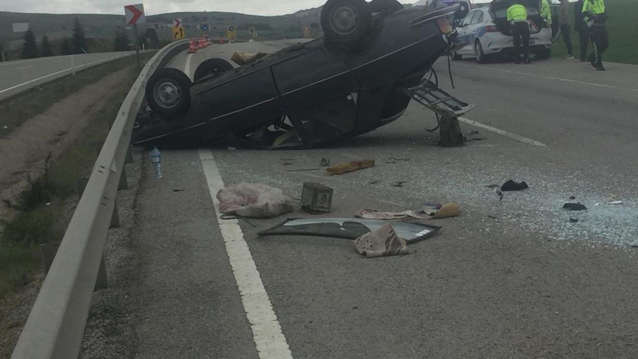 Kırıkkale'de iki otomobilin çarpıştığı kazada 1 kişi yaralandı
