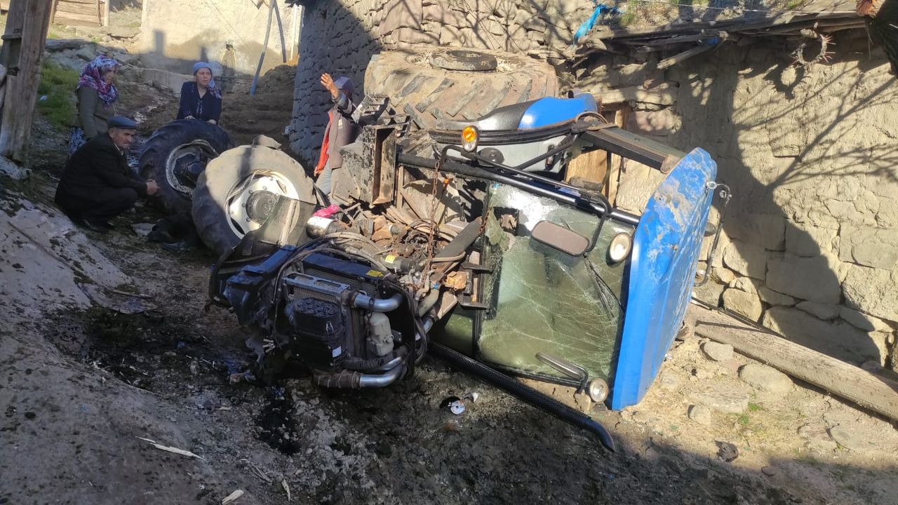 Yozgat’ta devrilen traktörün sürücüsü yaralandı