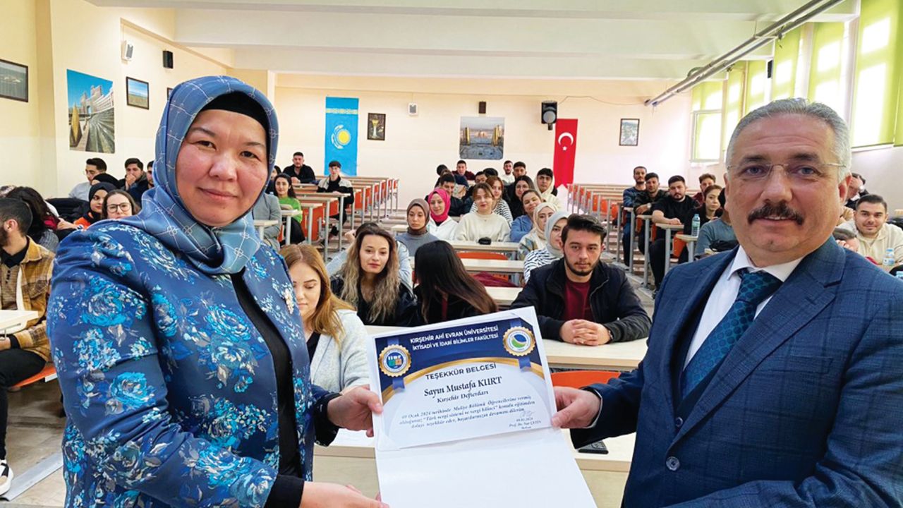 KAEÜ öğrencilerine “Türk  vergi sistemi ve vergi  bilinci” konferansı verildi