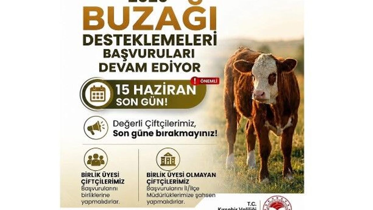 Kırşehir’de Buzağı Desteklemesi İçin Geri Sayım Ba