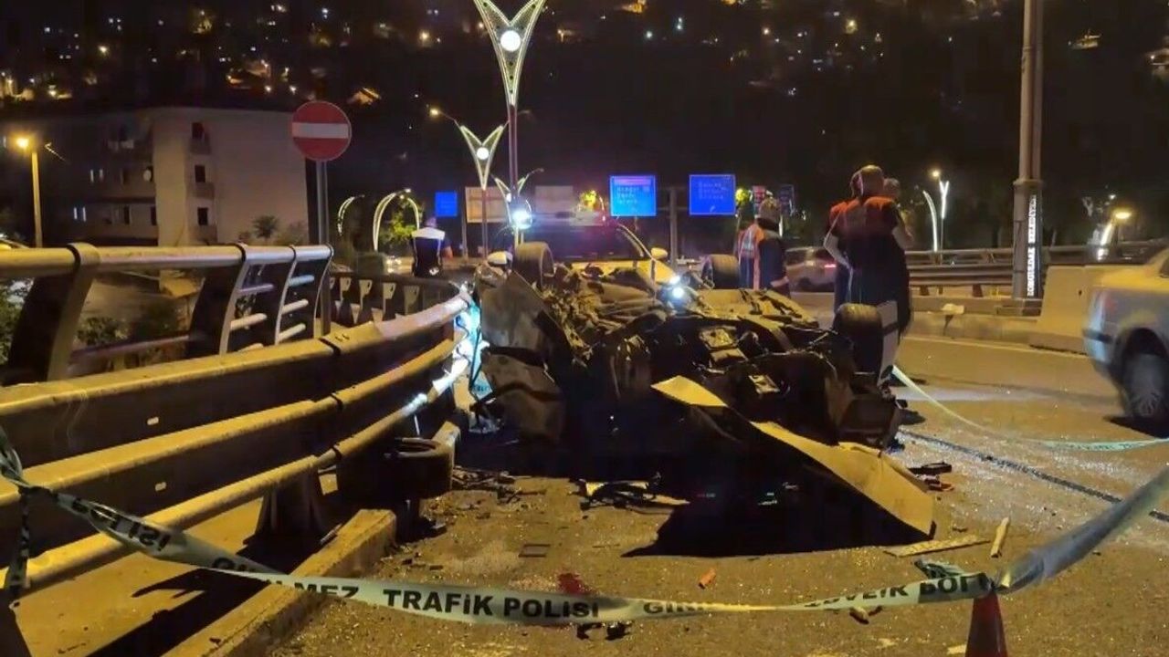 Araç savruldu, okul servisi de hasar gördü