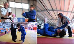 Torunlarına destek için judoya başladılar