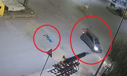 Kırşehir'de kazanın güvenlik kamerası görüntüsü ortaya çıktı... Metrelerce savrulmuş