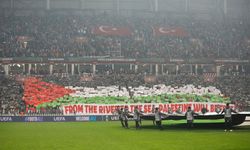 Samsunspor taraftarından Filistin'e destek koreografisi