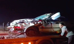 Şarampole devrilen otomobilde 3 kişi yaralandı