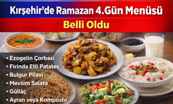 Kırşehir’de Ramazan 4. Gün Menüsü Belli Oldu