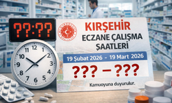 Kırşehir’de Eczanelerin Çalışma Saatleri Değişti