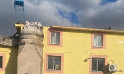 Rüzgarın Etkilediği Minare Kontrollü Şekilde Yıkıldı