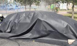 Elektrikli Araç Yangını Battaniye Yöntemiyle Söndürüldü