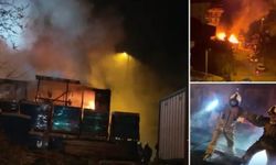 İşçilerin Kaldığı Konteynerde Çıkan Yangın Korkuttu