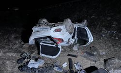 Kontrolden Çıkan Otomobil Metrelerce Aşağıya Savruldu