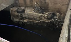 Otomobil Kanala Uçtu!