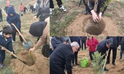 Kırşehir’de Yağmur Altında 600 Fidan Toprakla Buluştu