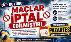 Mini voleybol maçları pazartesi gününe ertelendi