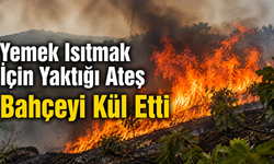 Yemek Isıtmak İçin Yaktığı Ateş Bahçeyi Kül Etti