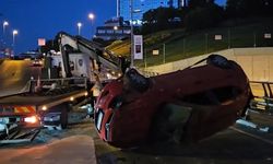 Direksiyon Hakimiyetini Kaybetti, Araç Takla Attı