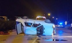 Kontrolden Çıkan Araç Kavşakta Devrildi: 1 Yaralı