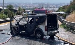 Seyir Halindeki Polis Aracı Alev Aldı!
