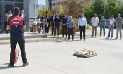 Yangın tatbikatıyla acil durumlara hazırlık pekiştirildi