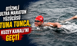 Otizmli ultra maraton yüzücüsü Tuna Tunca, Kuzey Kanalı'nı geçti