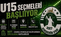 Kırşehirspor U15 takımı için seçmeler başlıyor