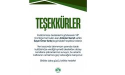 Kırşehirspor'dan kombine desteğine teşekkür