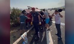 Kontrolden Çıkan Araç Bariyere Çarptı: 5 Yaralı
