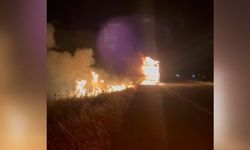 Seyir Halindeki Tanker Alevlere Teslim Oldu
