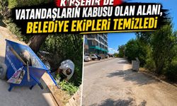 Kırşehir’de Vatandaşların Kabusu Olan Alanı, Belediye Ekipleri Temizledi