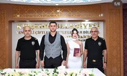 Kırşehir Emniyet Müdürü Görücü, polis çiftin nikâhına katıldı