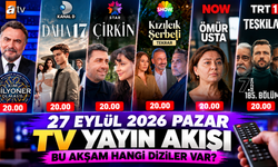 27 Eylül 2026 Pazar TV Yayın Akışı: Bu Akşam Ekranlarda Büyük Rekabet! Hangi Diziler Var?