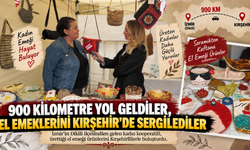900 Kilometre Yol Geldiler, El Emeklerini Kırşehir’de Sergilediler
