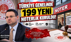 Türkiye Genelinde 199 Yeni Noterlik Kuruldu! Noterlik Hizmet Ağı Genişliyor