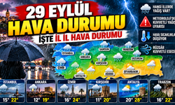 29 Eylül hava durumu: Bugün hava nasıl olacak? Bugün yağmur yağacak mı?