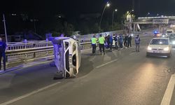 Fener Gibi Devrildi: Trafik Kilitlendi, Sürücü Hastaneye Kaldırıldı!