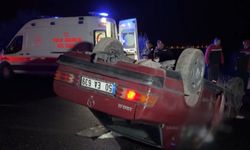 Ölümcül Kaza! Devrilen Otomobilde Can Verdi
