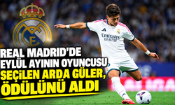 Real Madrid'de eylül ayının oyuncusu seçilen Arda Güler, ödülünü aldı