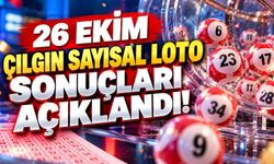 26 Ekim Çılgın Sayısal Loto Sonuçları Açıklandı! Çılgın Sayısal Loto Kazanan Numaralar ve İkramiye Sorgulama