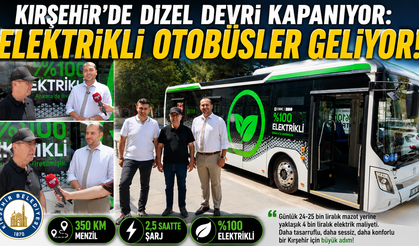 Kırşehir’de Dizel Devri Kapanıyor: Elektrikli Otobüsler Geliyor!