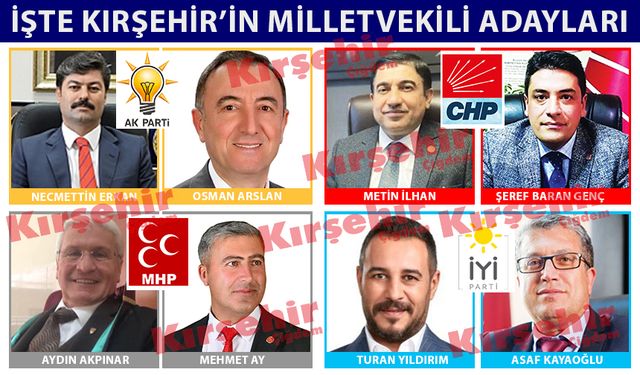 İŞTE KIRŞEHİR’DE SEÇİME GİREN PARTİLER VE MİLLETVEKİLİ ADAYLARI