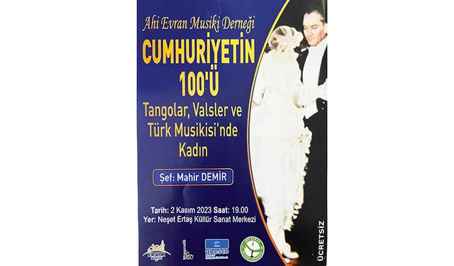 Ahi Evran Musiki Derneği’nin  100. Yıl konseri Perşembe günü...