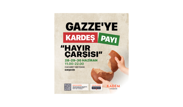 Kırşehir KADEM, Gazze için kermes düzenliyor