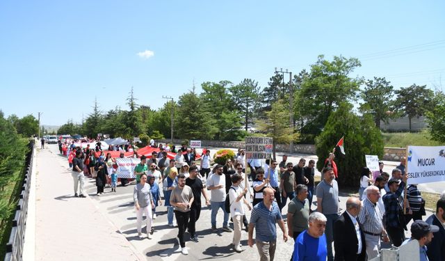 KAEÜ’de Filistin’e Destek Yürüyüşleri ilçe birimlerinde de devam etti