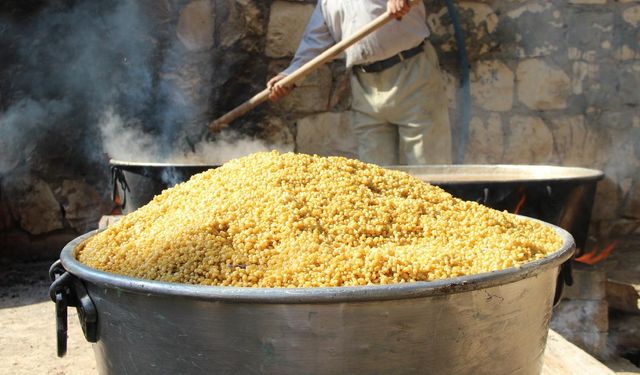 Bulgur hasadının ardından “Hedik” kaynatımı başladı