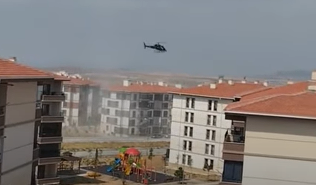 Kırşehir'de yüksek gerilim hatlarına helikopterli kontrol