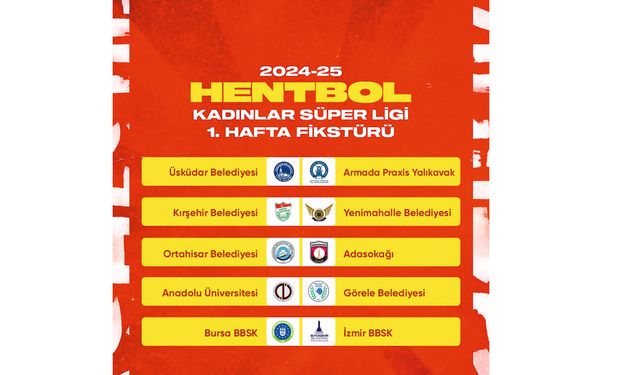 Hentbolda ilk haftanın  maç programı açıklandı