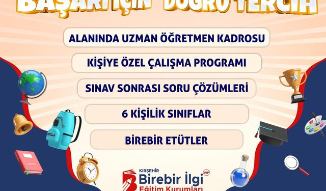 Birebir İlgi Eğitim Kurumları’nda öğrencilere VİP eğitimi veriliyor