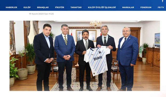 Fenerbahçe'nin resmi internet sitesinde Kırşehir paylaşımı dikkat çekti